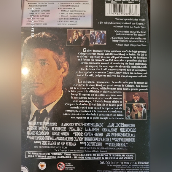 PRIMAL FEAR/ RICHARD GERE - Picture 2 of 2